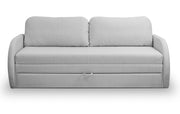 Canapé convertible 3 places Diego en tissage gris clair