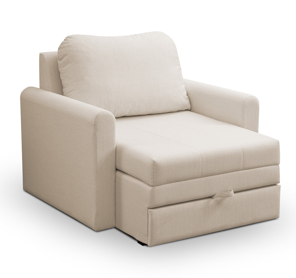 Fauteuil convertible Dejano en rotin clair beige