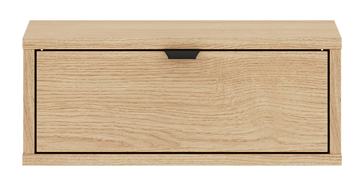 Hängender Nachttisch Heggers mit Schublade 45 cm Eiche Mavelie