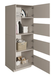 Armoire de salle de bain sur pied à quatre portes Holv 68 cm cachemire