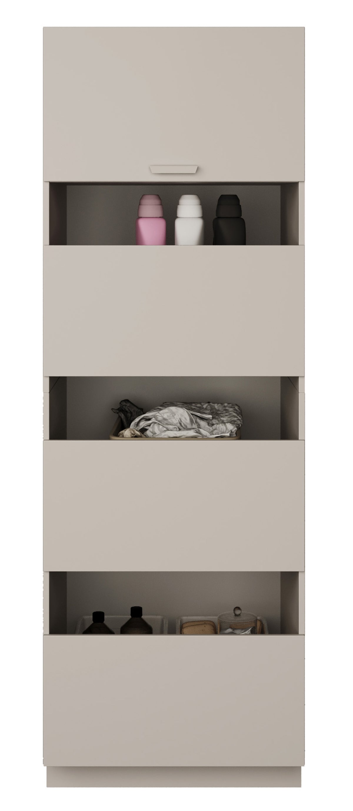 Armoire de salle de bain sur pied à quatre portes Holv 68 cm cachemire