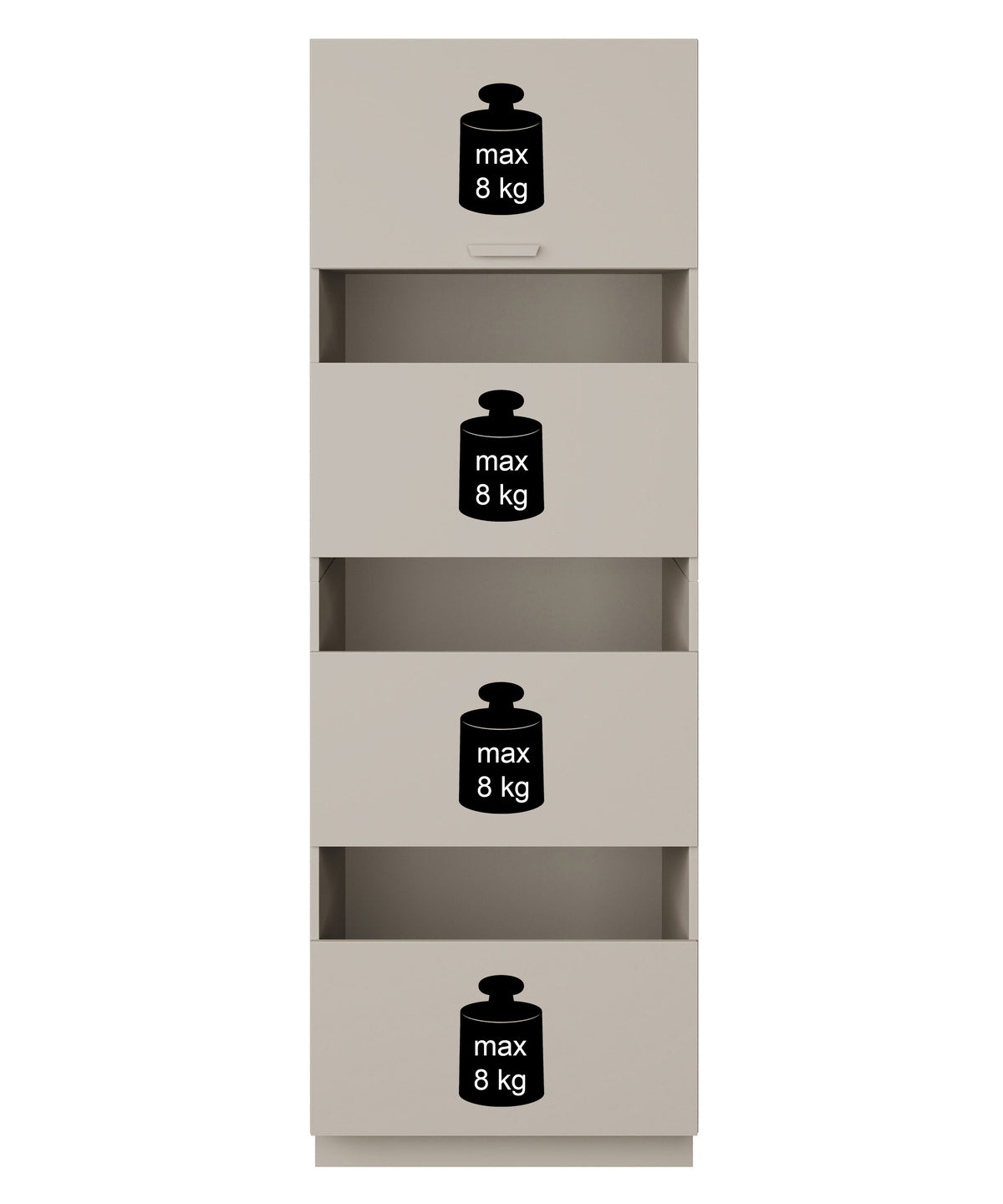 Badezimmermöbel-Set Holv mit einem Ein-Kammer-Schrank für die Waschmaschine, 135 cm, Kaschmir