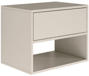 Table de chevet Framme suspendue avec tiroir et niche 50 cm cachemire