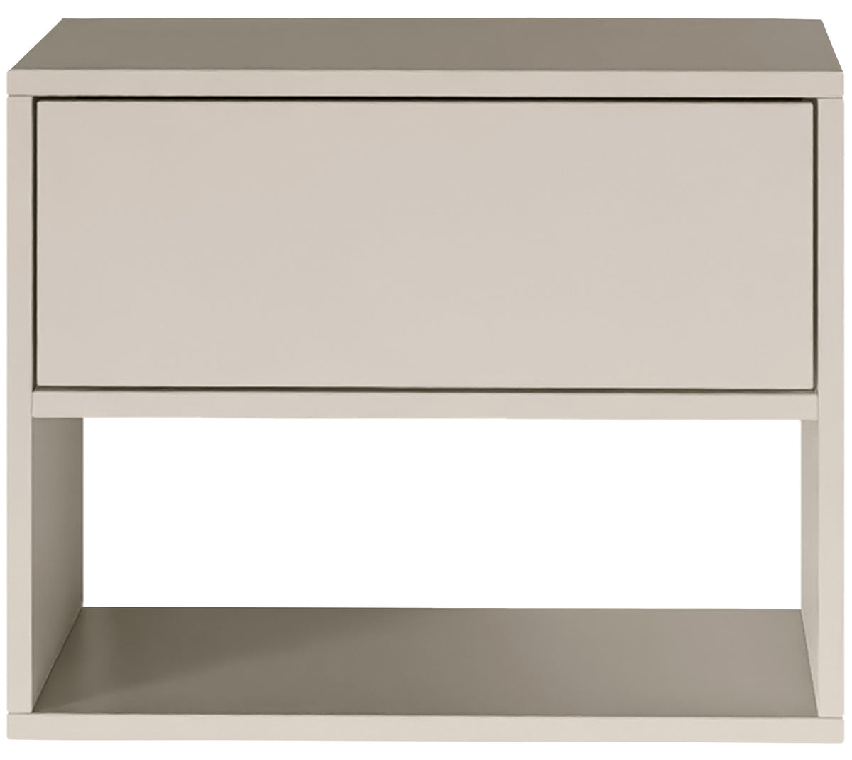 Table de chevet Framme suspendue avec tiroir et niche 50 cm cachemire