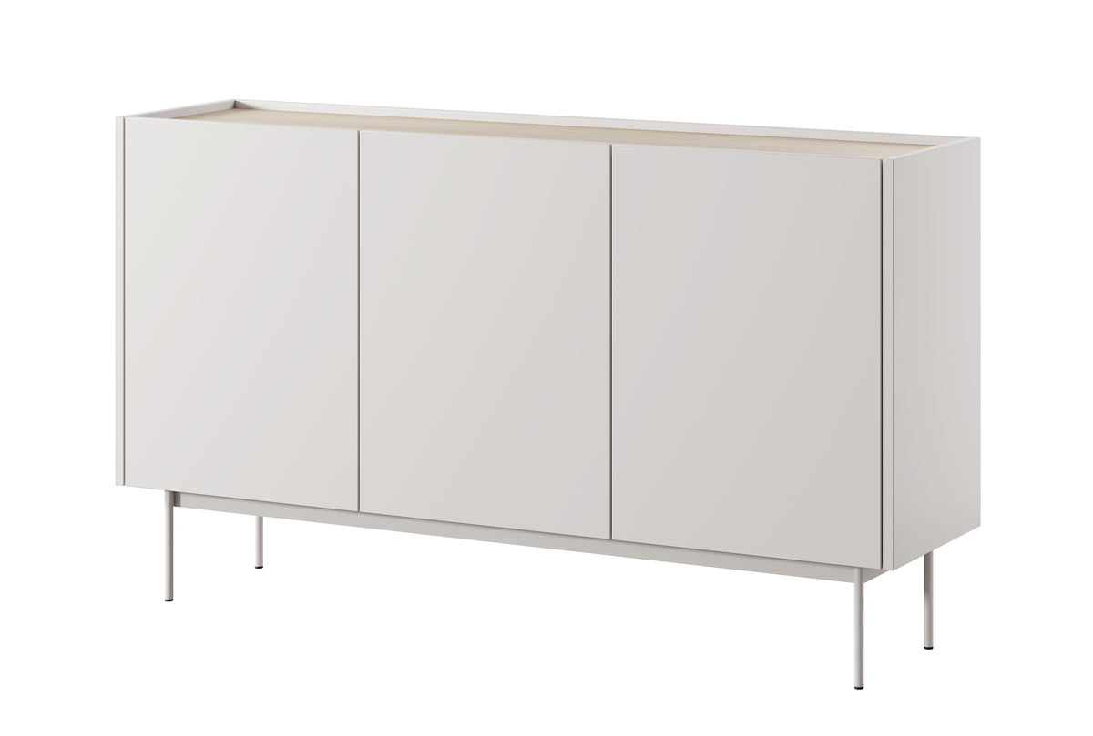 Drehtür-Kommode Color 144 cm Kaschmir / Eiche Linea