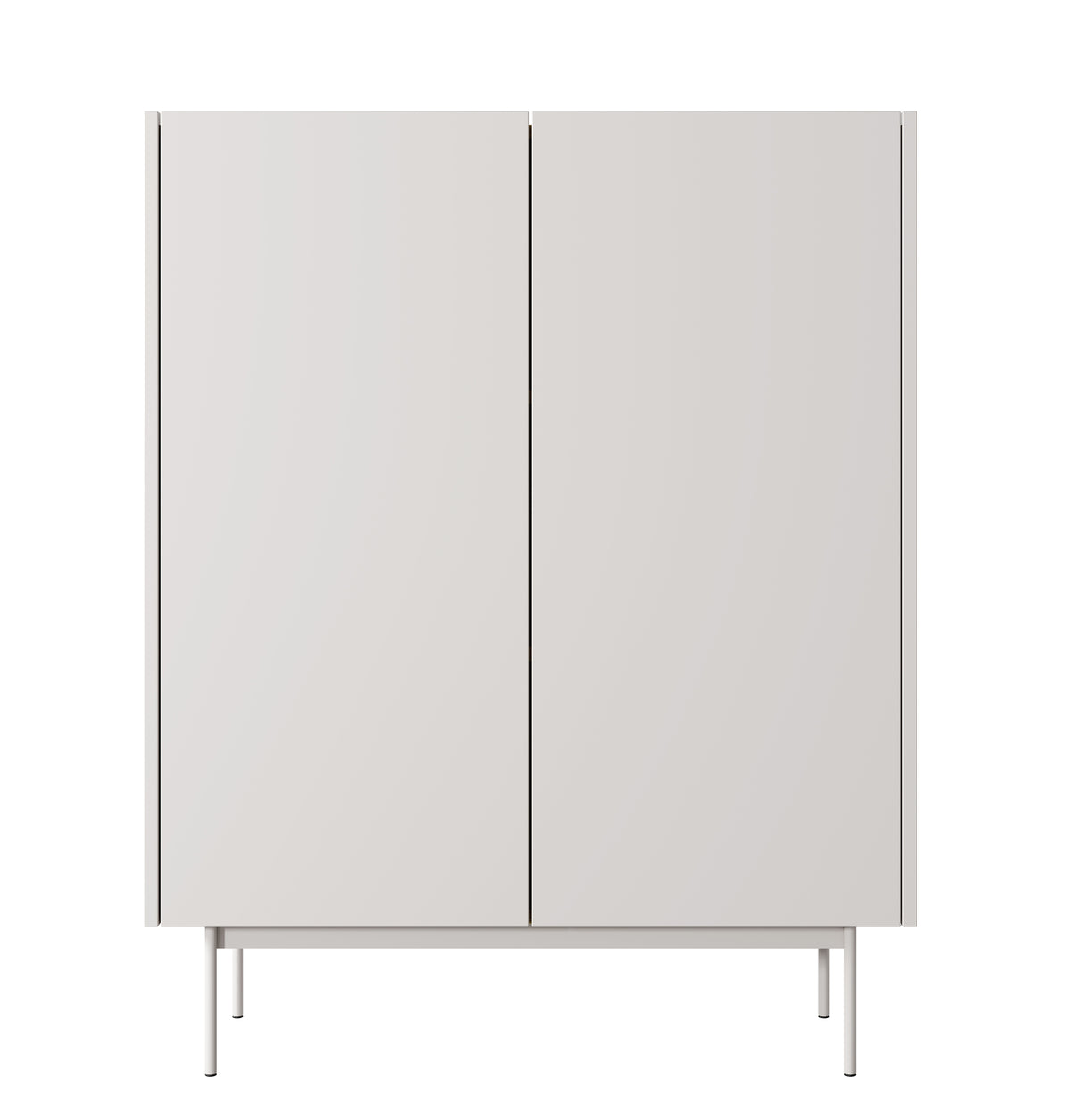 Hohe Kommode Color 97 cm, zweitürig, Kaschmir / Eiche Linea