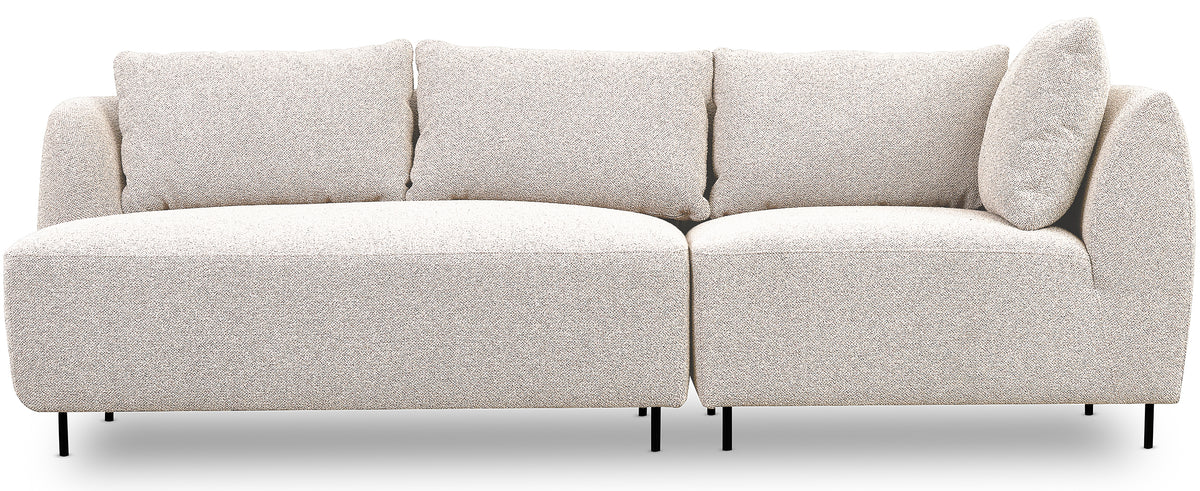 Canapé modulaire Lanomi en bouclé crème