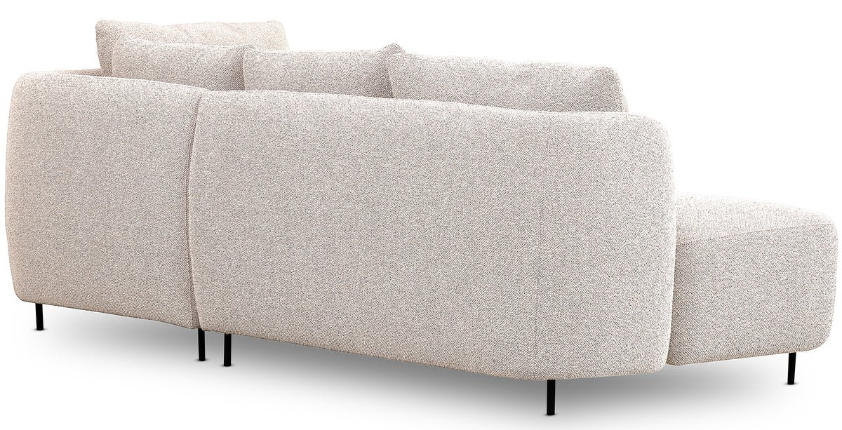Canapé modulaire Lanomi en bouclé crème