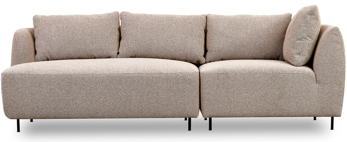 Canapé modulaire Lanomi beige bouclé