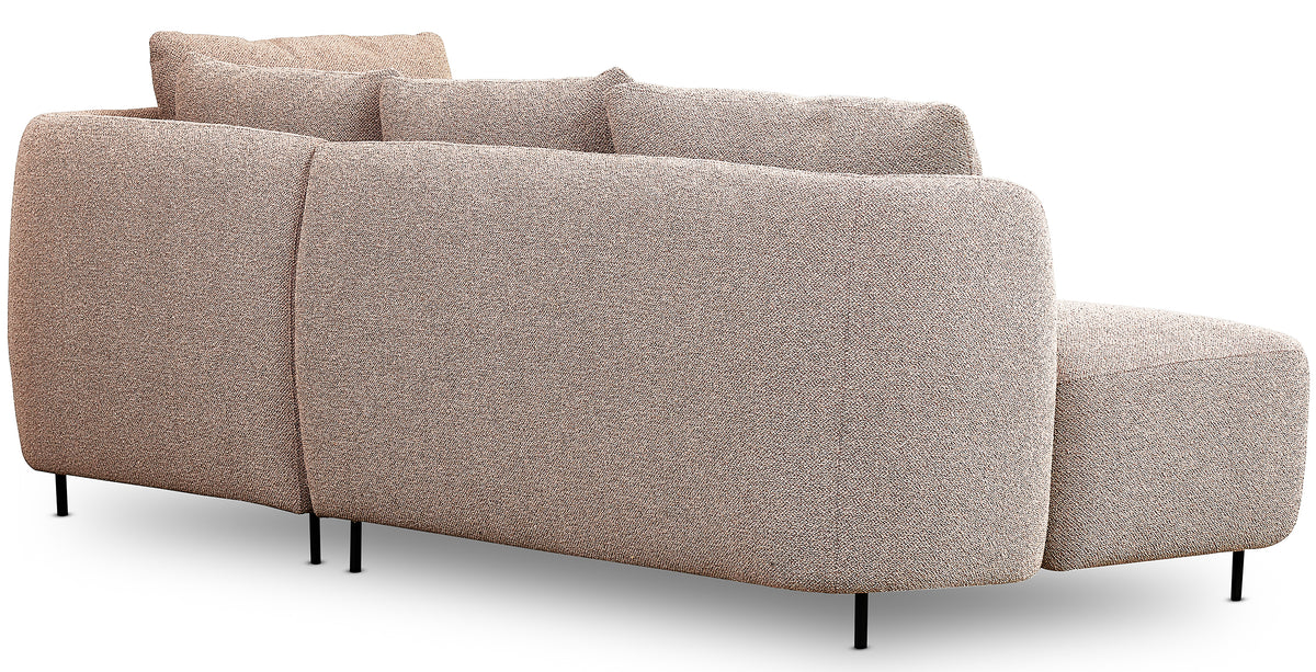 Canapé modulaire Lanomi beige bouclé
