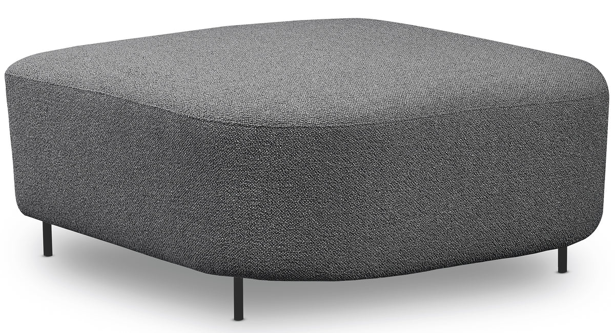 Modulares Ecksofa Lanomi U-förmig, rechtsseitig, grau Bouclé
