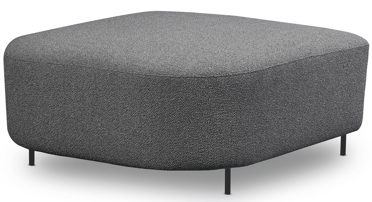 Modulares Ecksofa Lanomi L-förmig, linksseitig, grau Bouclé