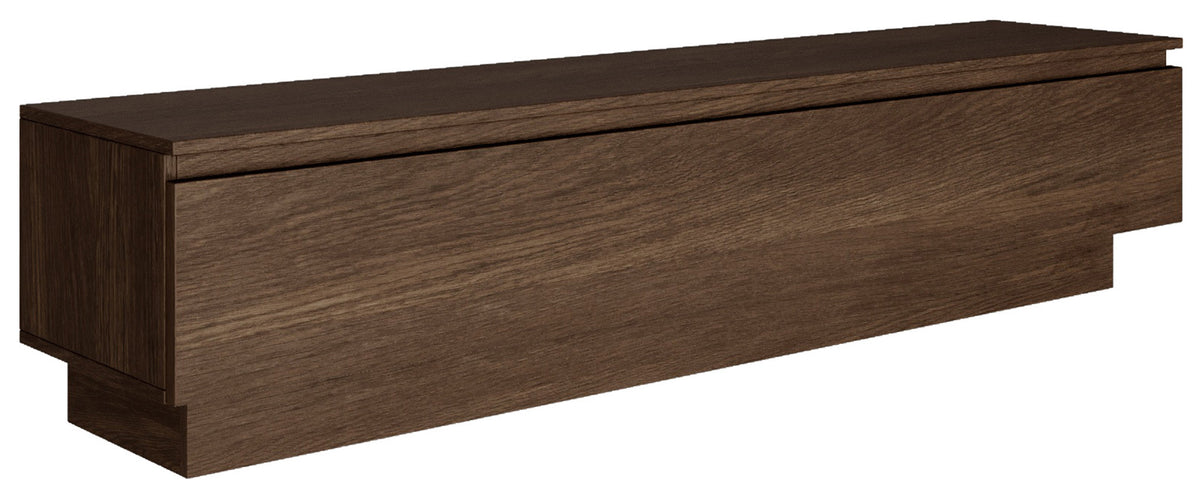 Meuble TV sur pied Lemmi avec abattant 175 cm chêne dunin
