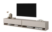 Meuble TV Mirrgo 200 cm Gris beige