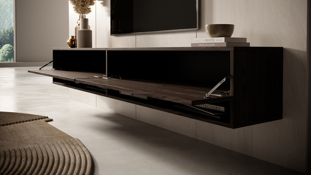 TV-Schrank Mirrgo 200 cm Nussbaum
