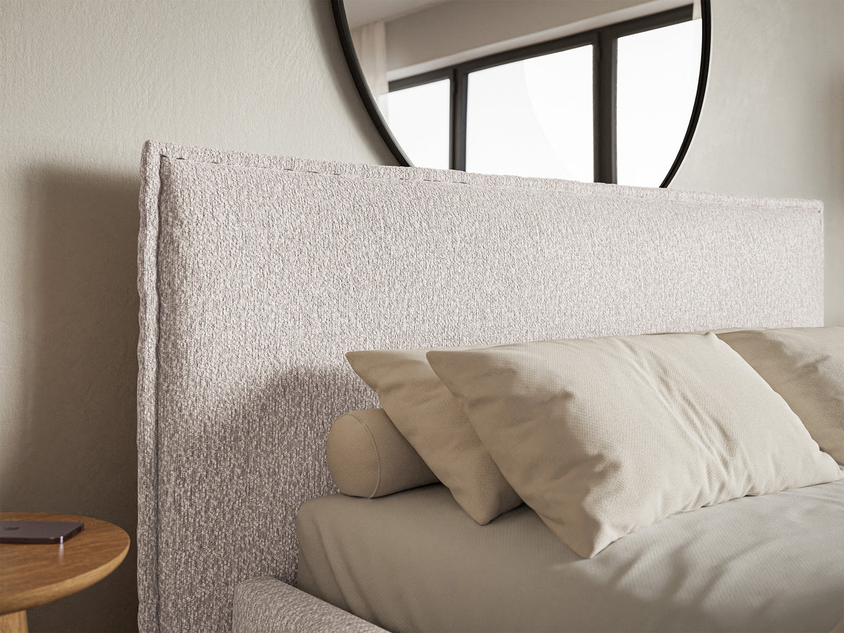 Polsterbett 140x200 cm Softie hellbeige Chenille