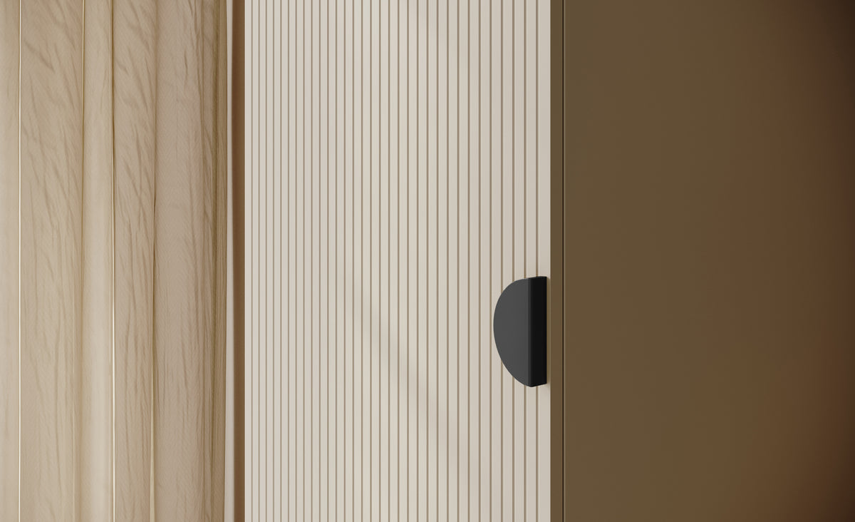 Armoire une porte Moonir avec étagères 50 cm Gris beige