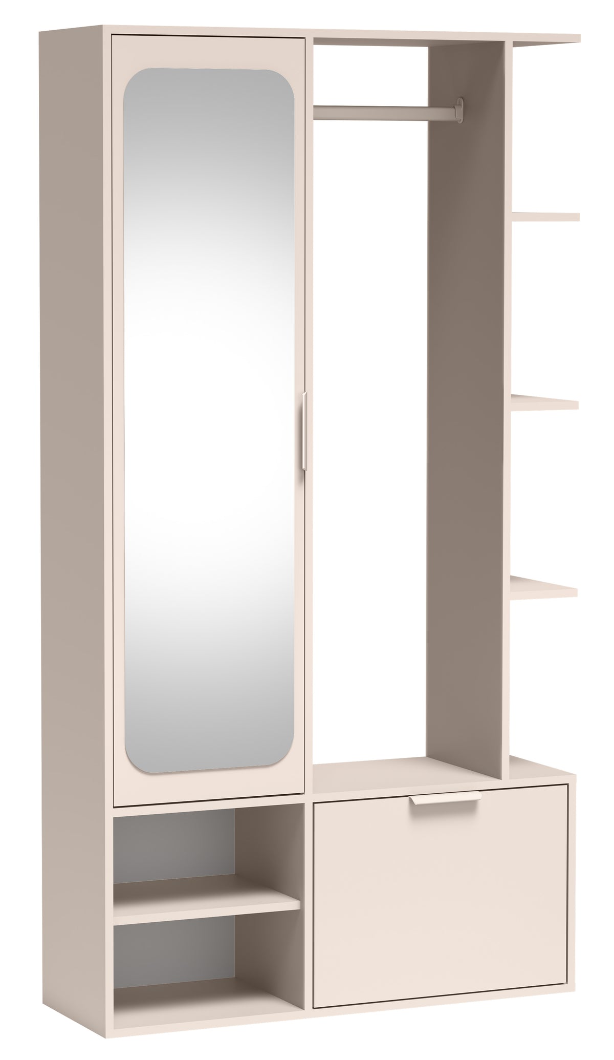 Flur-Set Nala mit Spiegel und 100 cm langer Stange in Kaschmir