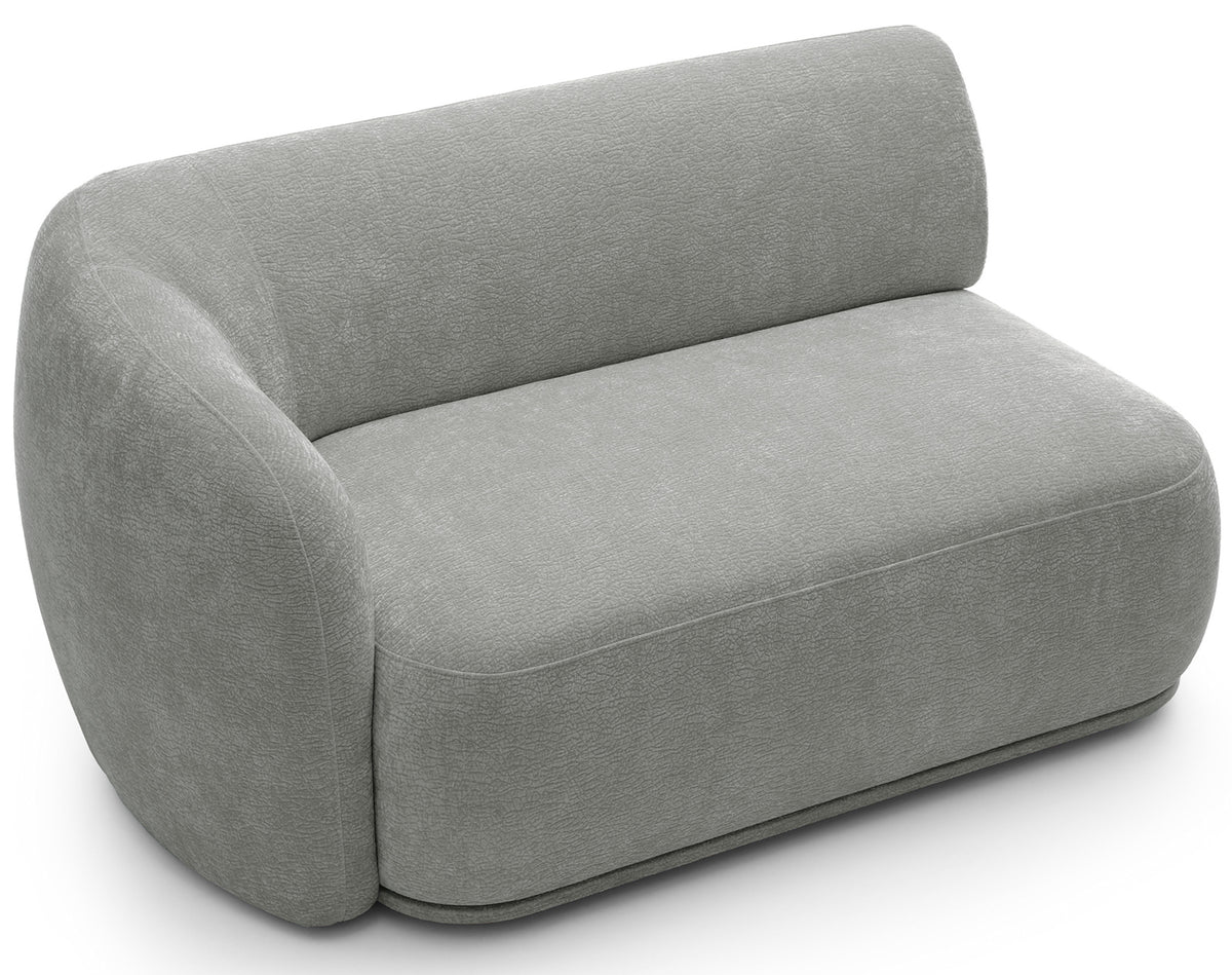 Doppelmodul Bommo links, grau Chenille