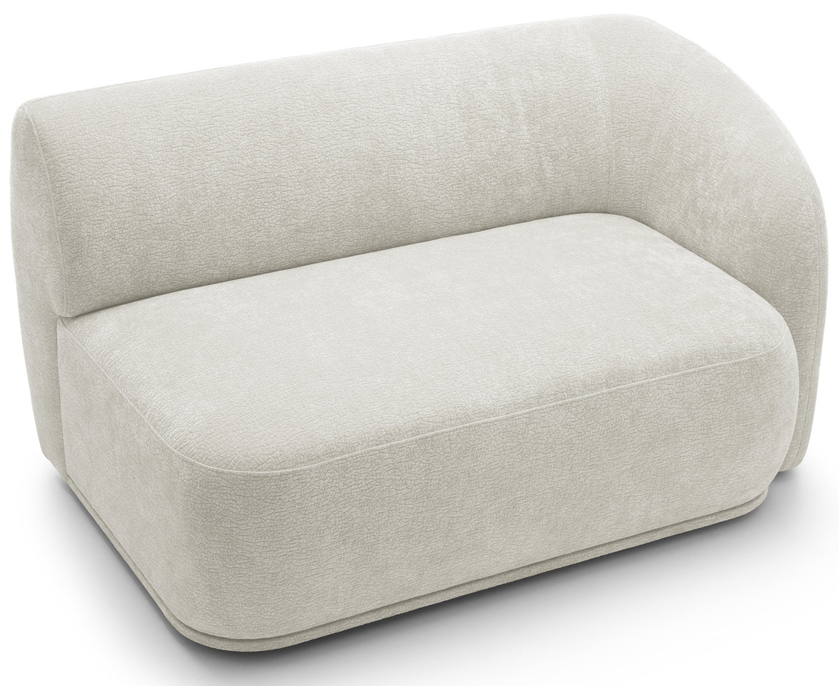 Modulares Ecksofa Bommo L-förmig linksseitig, cremefarben, Chenille