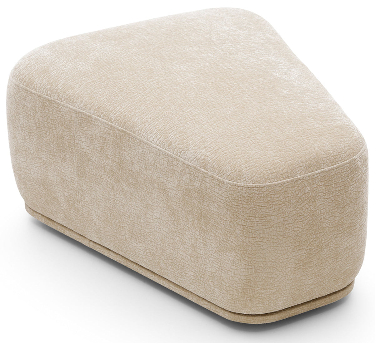 Canapé d'angle modulaire Bommo en L avec pouf, côté gauche, beige en chenille