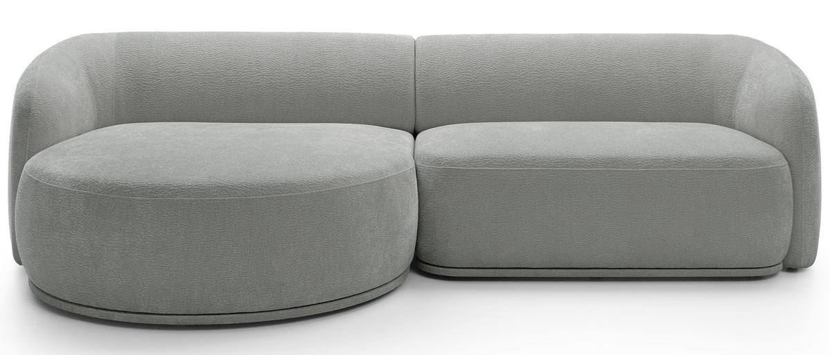 Modulares Ecksofa Bommo L-förmig, linke Seite, grauer Chenille-Stoff