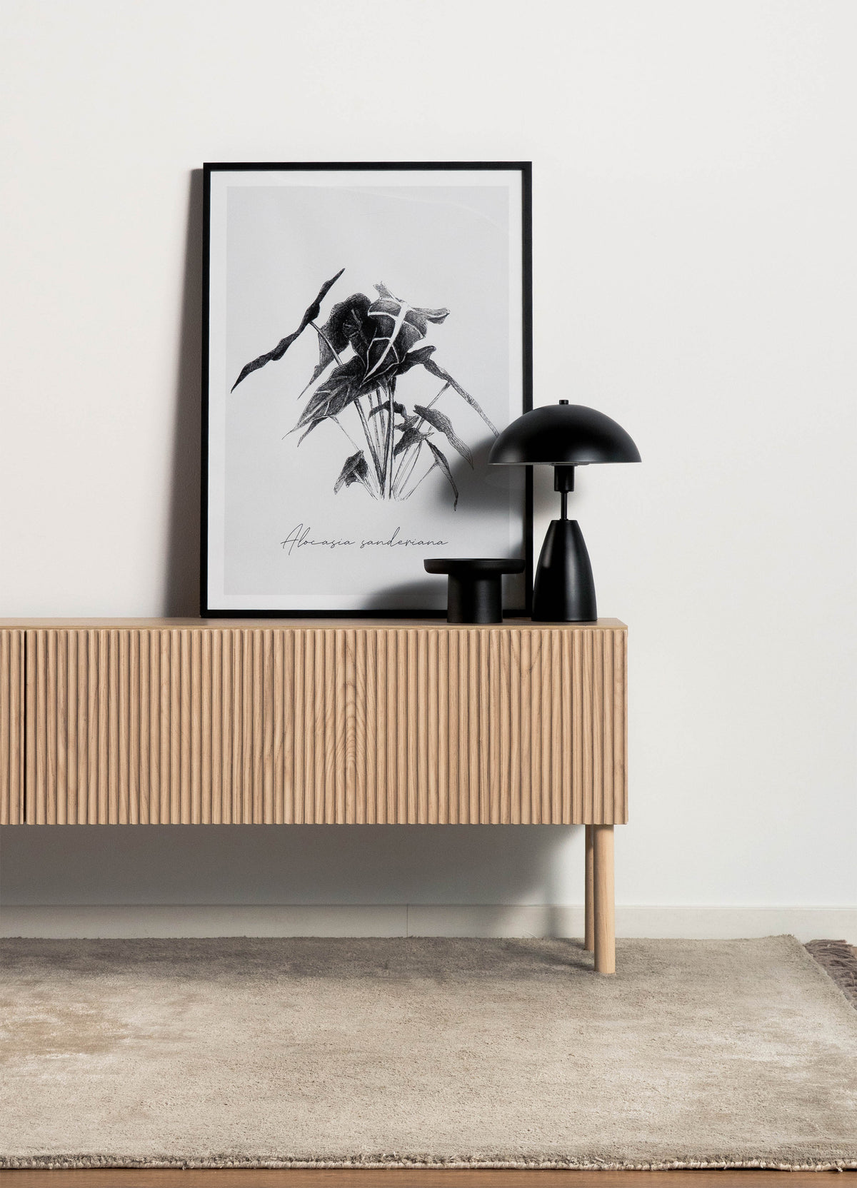Meuble TV Nolie 175 cm sur pieds Chêne huilé
