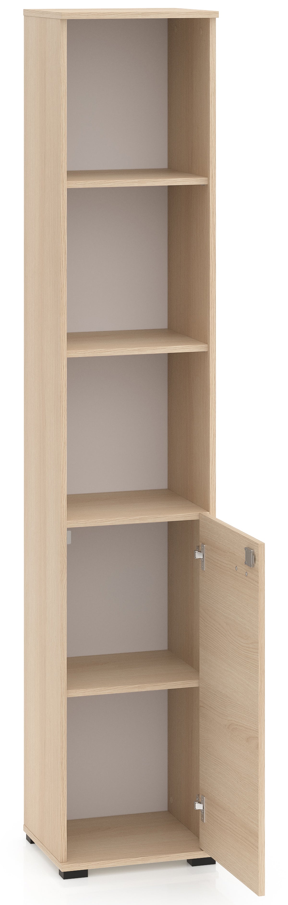 Étagère 1 porte Odelis avec trois étagères ouvertes 39 cm chêne Lindberg