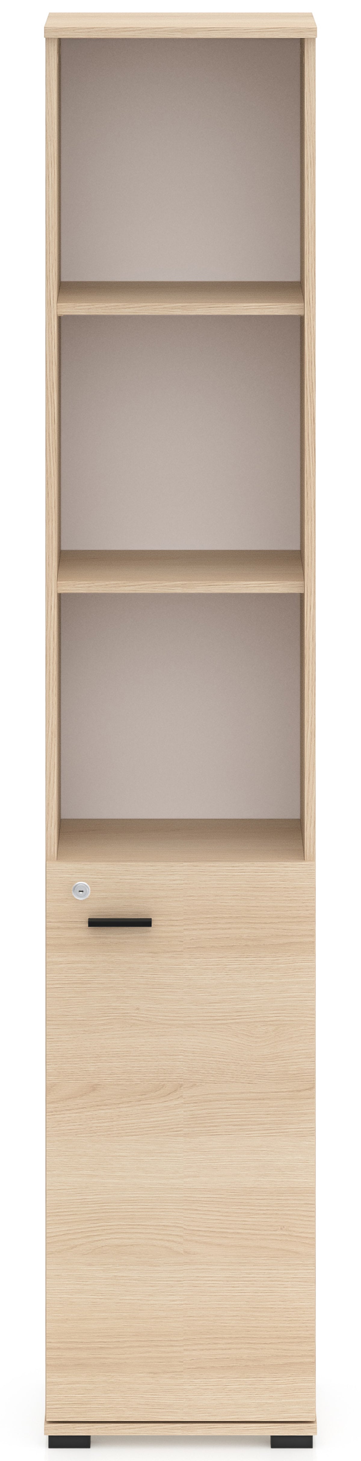Étagère 1 porte Odelis avec trois étagères ouvertes 39 cm chêne Lindberg