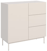 Commode 1 porte Olio avec trois tiroirs 100 cm cachemire