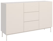 Commode deux portes Olio avec trois tiroirs 160 cm cachemire