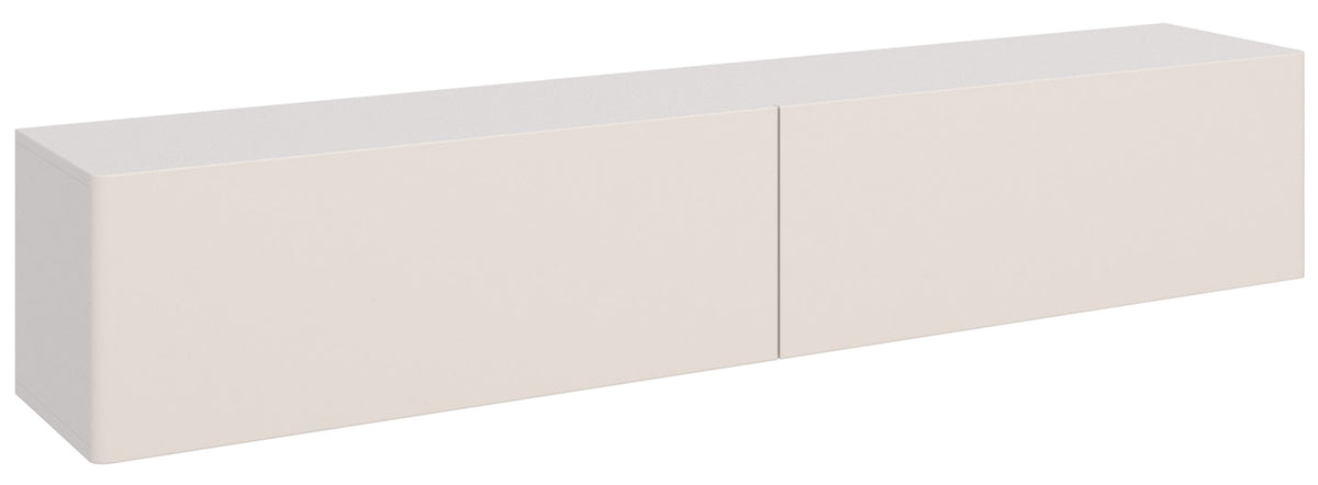 Meuble TV Olio suspendu 175 cm avec deux portes rabattables, couleur cachemire