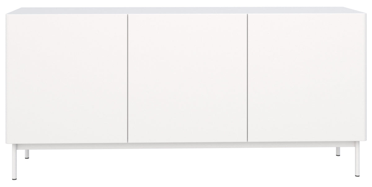 Meuble TV haut Olio 3 portes, 160 cm, blanc