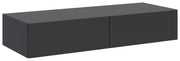 Hängender Schminktisch Olio mit zwei Schubladen, 110 cm, schwarz