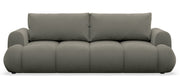 Canapé convertible 3 places Ombo Doce avec rangement, velours hydrofuge beige foncé