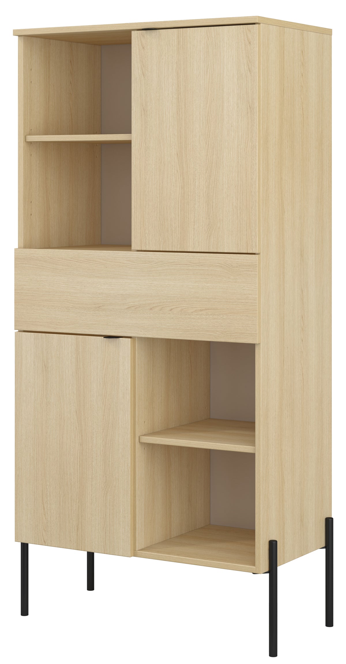Zweituriges Regal Ore mit Schublade 70 cm Lindberg-Eiche