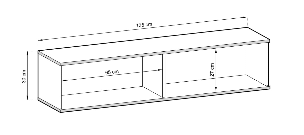 TV-Schrank Mucalma 135 cm beige mit goldenen Einsätzen