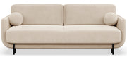 Canapé-lit 3 places Ovals velours beige clair