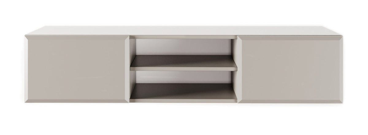 Hängender TV-Schrank Chocolated mit zwei Türen und Nische, 137 cm, sandbeige
