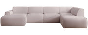 Canapé d'angle Bouvi en U, côté droit, beige boucle