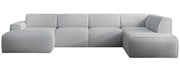 Canapé d'angle Bouvi en U, côté droit, boucle gris clair
