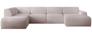 Canapé d'angle Bouvi en U, gauche, beige boucle