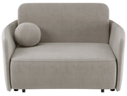 Canapé-lit deux places Paxi 145 cm avec coffre de rangement, chenille beige clair
