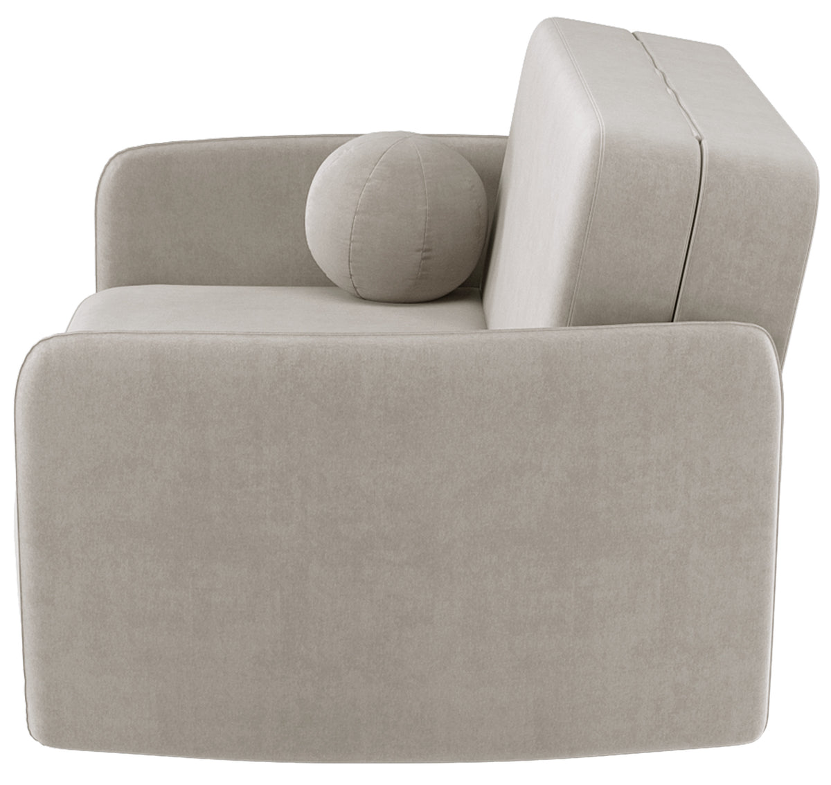 Canapé-lit deux places Paxi 145 cm avec coffre de rangement, chenille beige clair