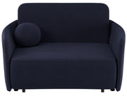 Canapé convertible 2 places Paxi 145 cm avec coffre de rangement en chenille bleu marine