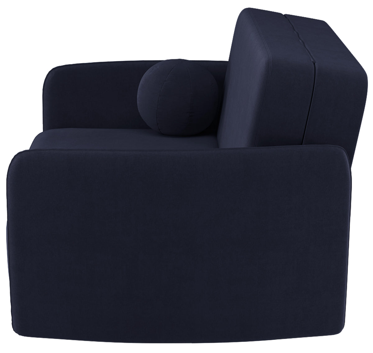 Canapé convertible 2 places Paxi 145 cm avec coffre de rangement en chenille bleu marine