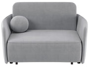 Canapé-lit deux places Paxi 145 cm avec coffre, tissu chenille gris clair