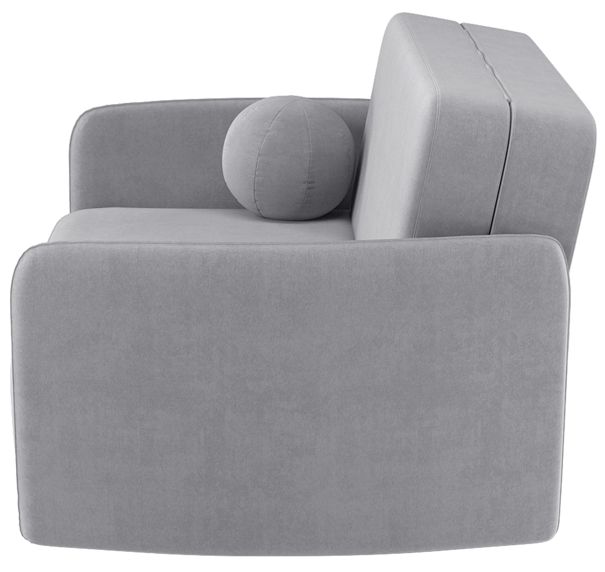Canapé-lit deux places Paxi 145 cm avec coffre, tissu chenille gris clair