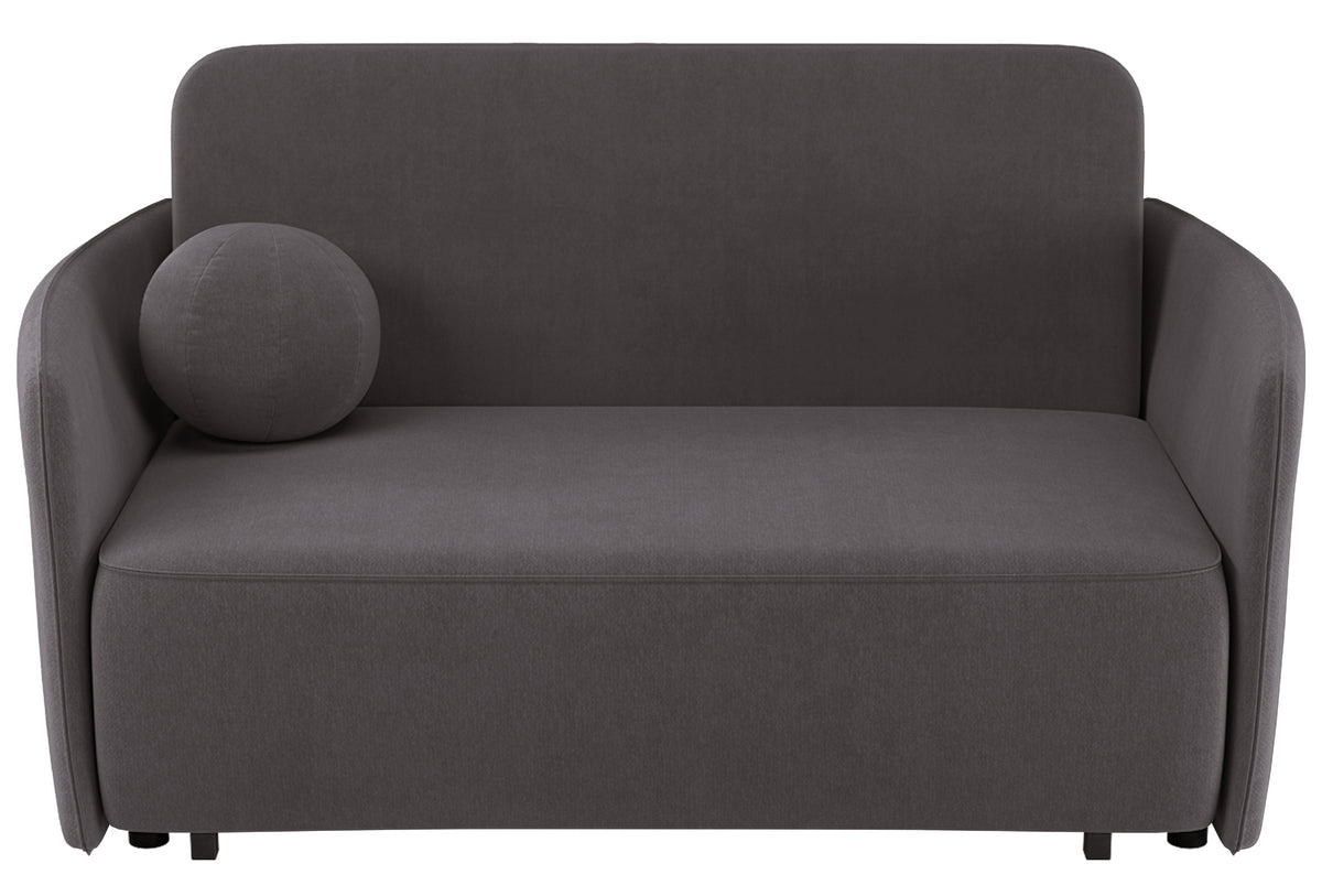 Ausziehbares 2-Personen-Sofa Paxi 165 cm mit Stauraum, grau-braunes Chenille