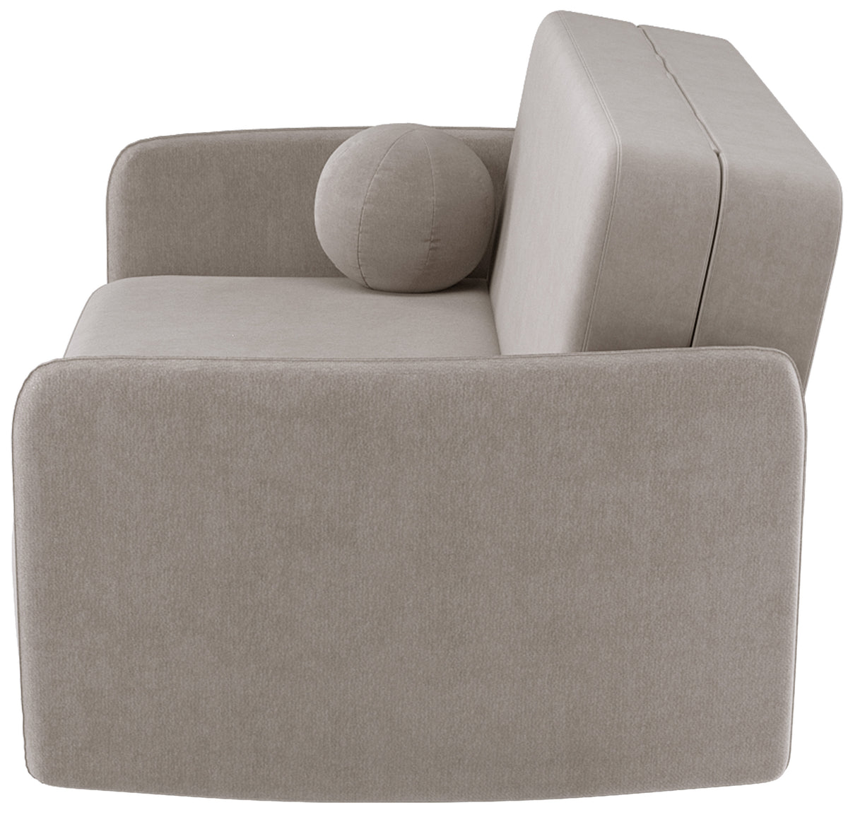 Ausziehbares Zweisitzer-Sofa Paxi 165 cm mit Stauraum, hellbeiger Chenille-Bezug